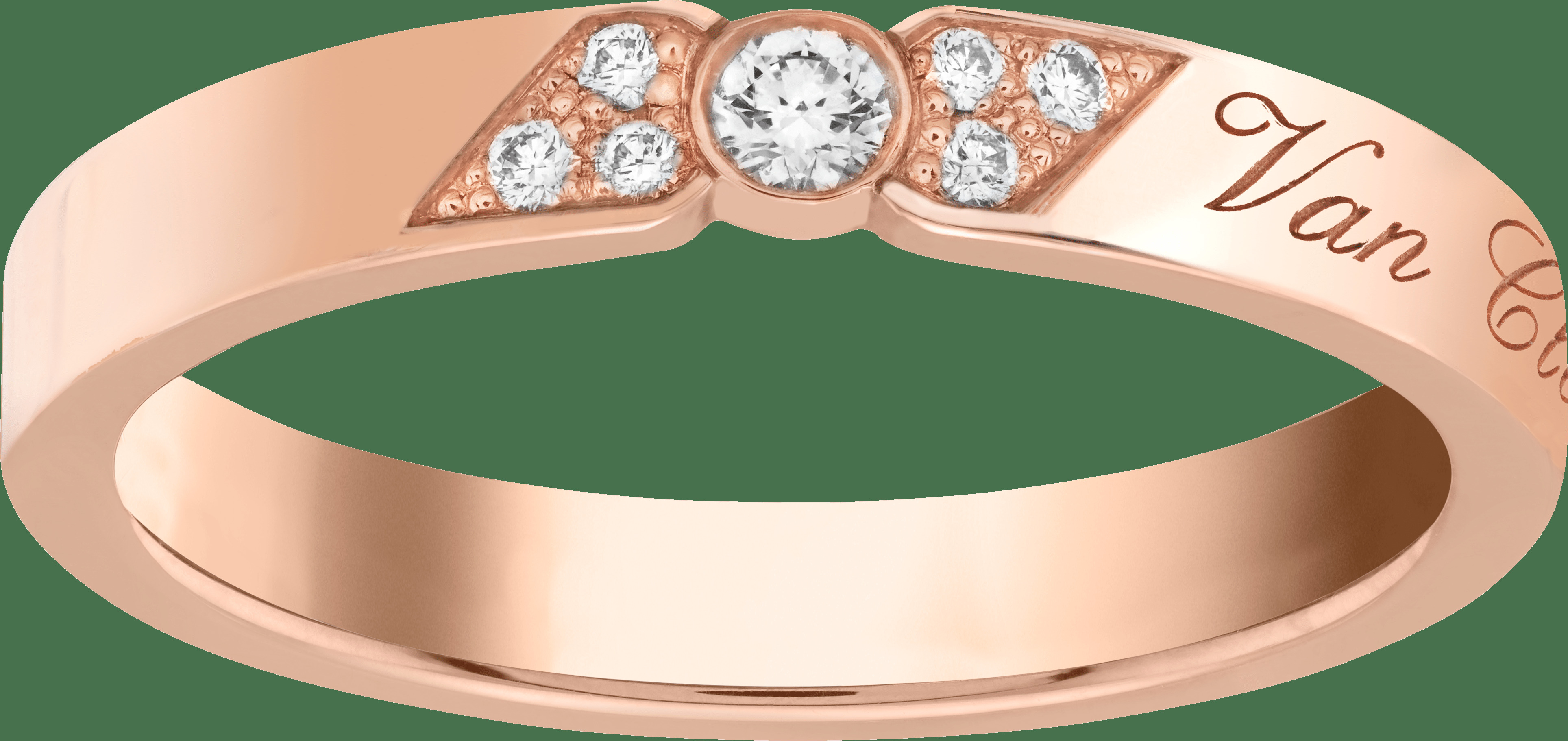 Обручальное кольцо Toujours Signature Etoiles, 3 мм, розовое золото, бриллианты