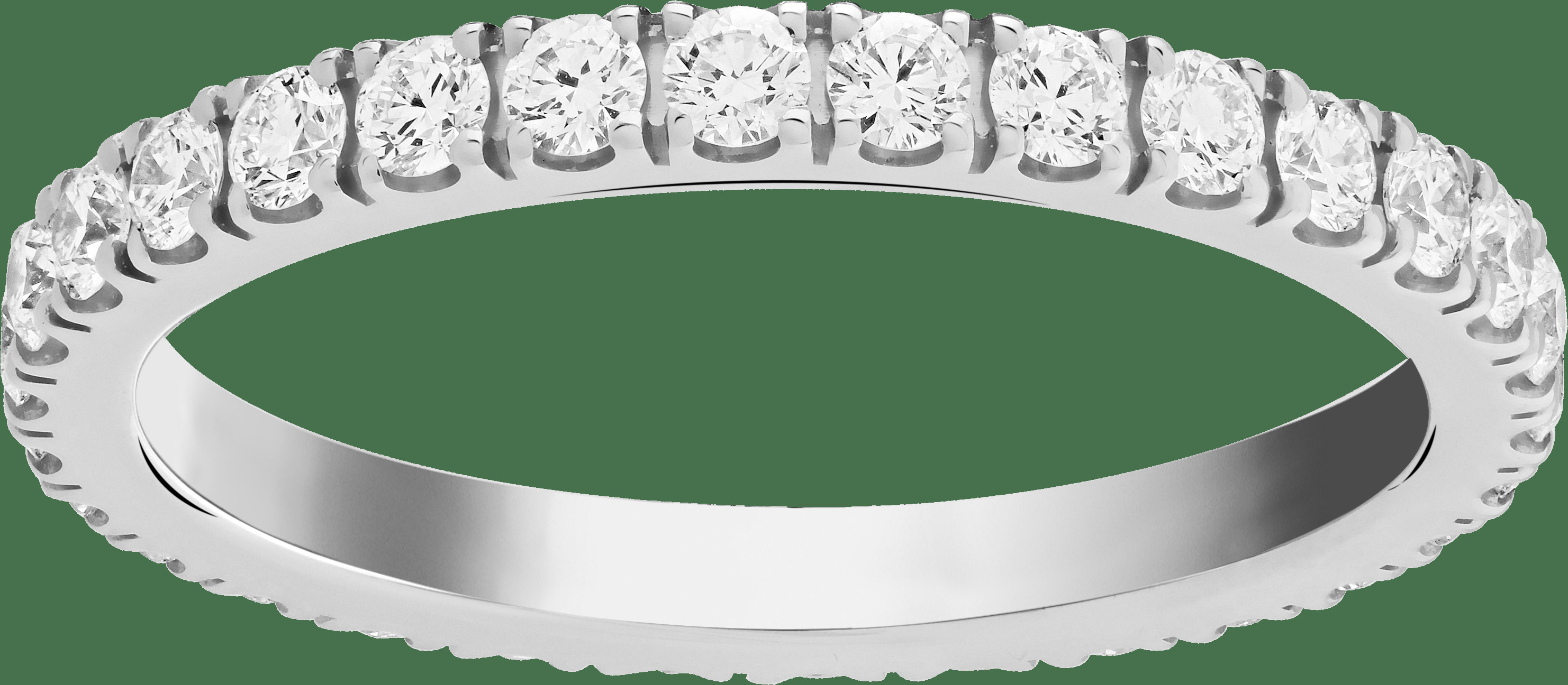 Обручальное кольцо Félicité, 2,1 мм, белое золото, бриллианты круглой огранки