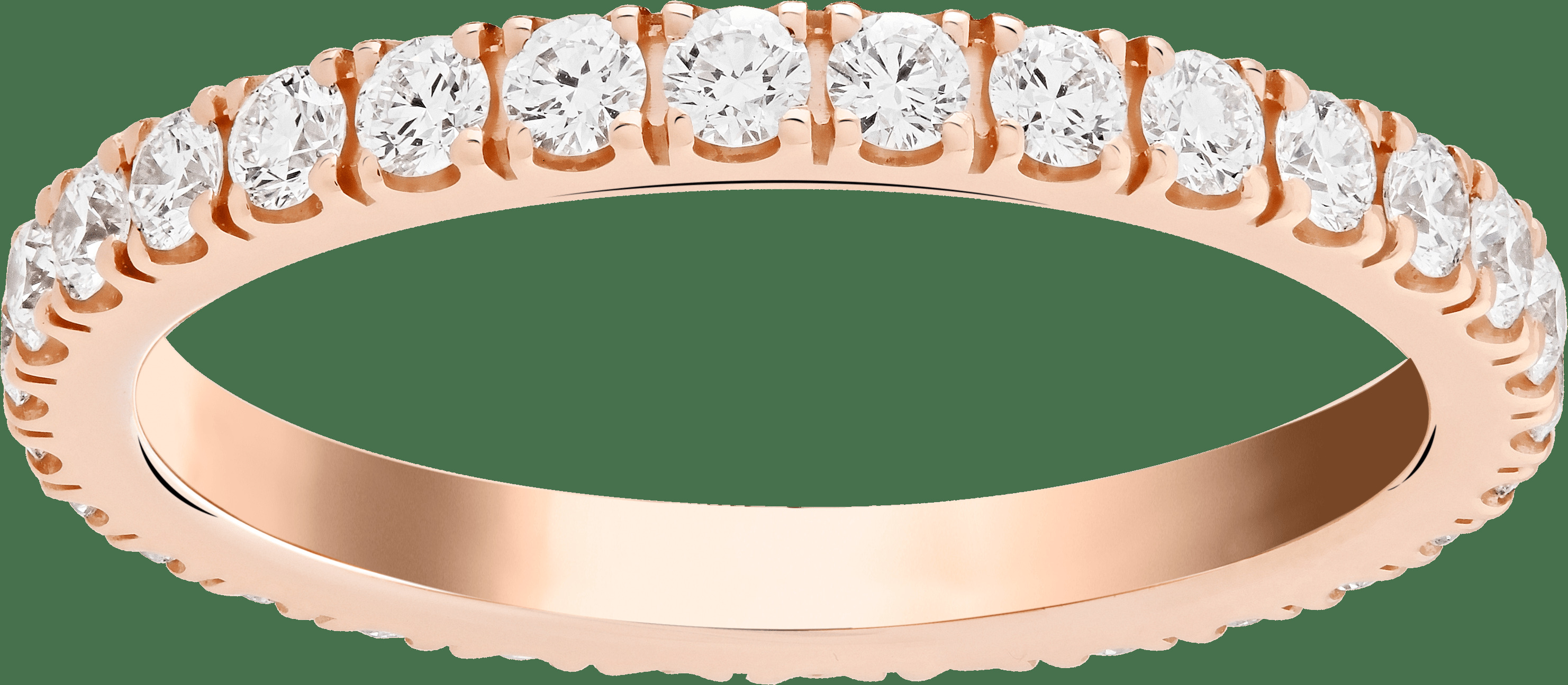 Обручальное кольцо Félicité, 2,1 мм, розовое золото, бриллианты круглой огранки