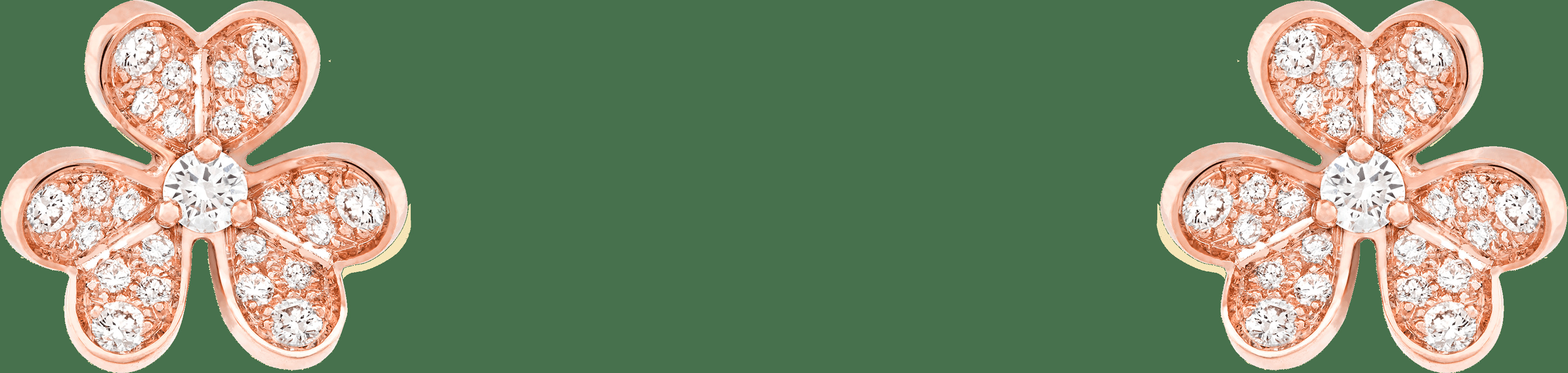 Серьги Frivole, миниатюрная модель, розовое золото, бриллианты