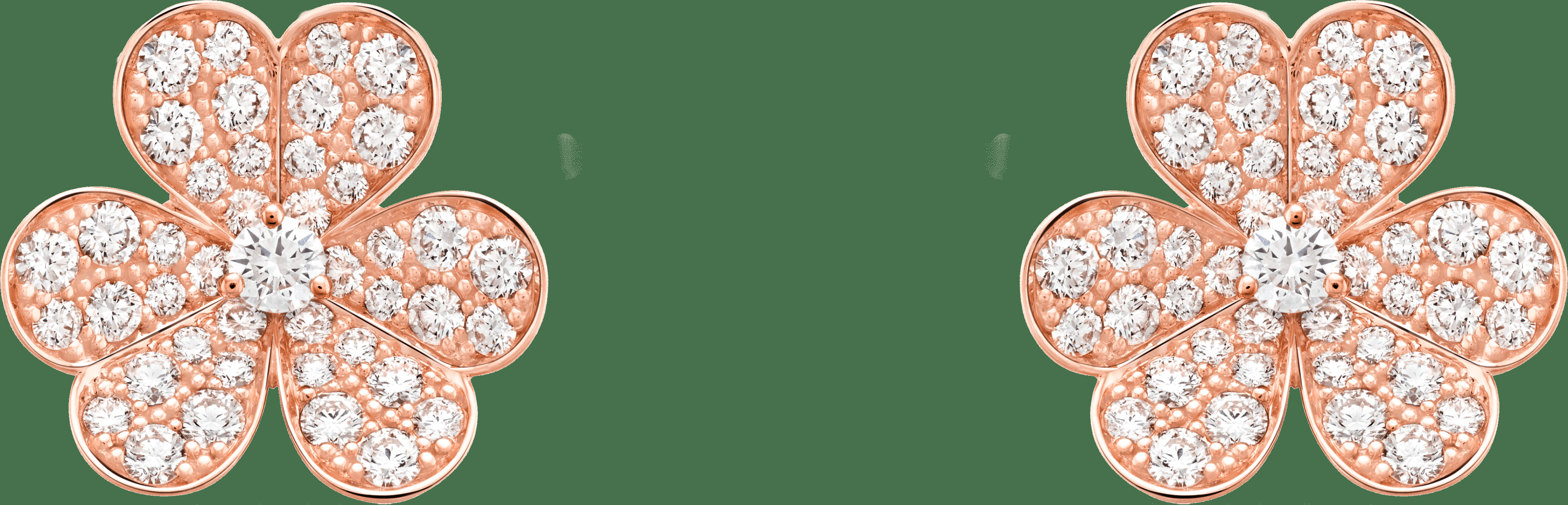 Серьги Frivole, маленькая модель, розовое золото, бриллианты