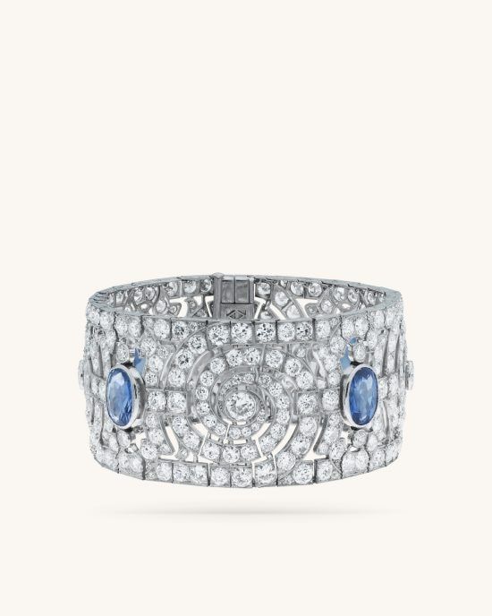 Bracelet, 1925, platinum, sapphires, diamonds. Heritage collection, Van Cleef & Arpels