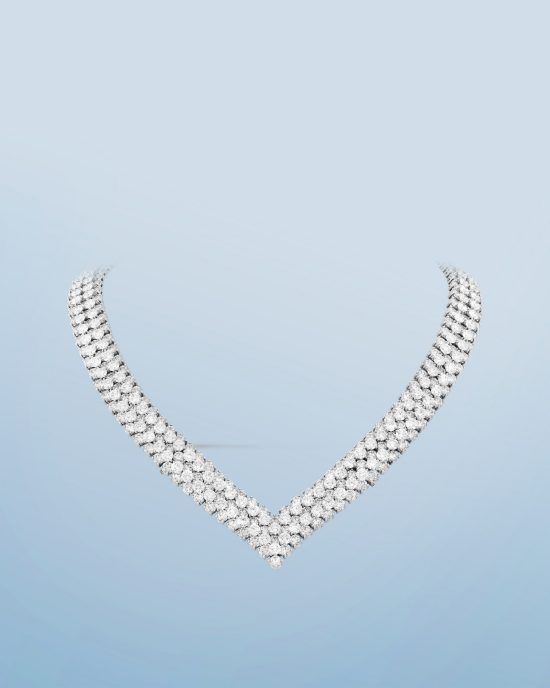 À Cheval necklace transformable into bracelets, platinum, white gold, diamonds. À Cheval collection, Van Cleef & Arpels