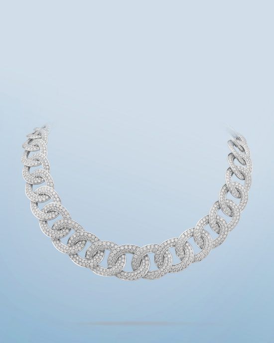 Olympia necklace, white gold, diamonds. Olympia collection, Van Cleef & Arpels